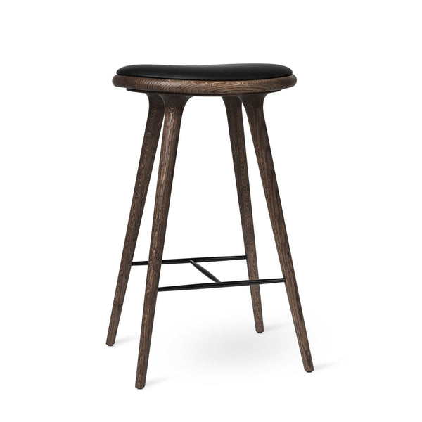 Space Stools - Dark Stain Oak - Mater - Stools + Benches + Ottomans - Bar Stool: 29"H - HORNE