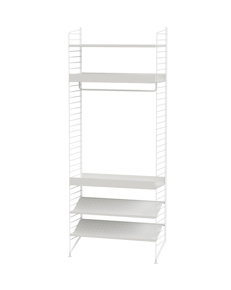 String Bedroom Shelving - Unit D - String Furniture - Shelving - White - HORNE