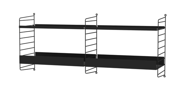 String Kitchen Shelving - Unit B - String Furniture - Shelving - Black - HORNE