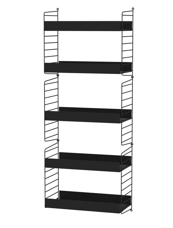 String Living Room Shelving - Unit B - String Furniture - Shelving - Black - HORNE
