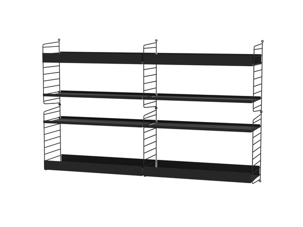 String Living Room Shelving - Unit L - String Furniture - Shelving - Black - HORNE