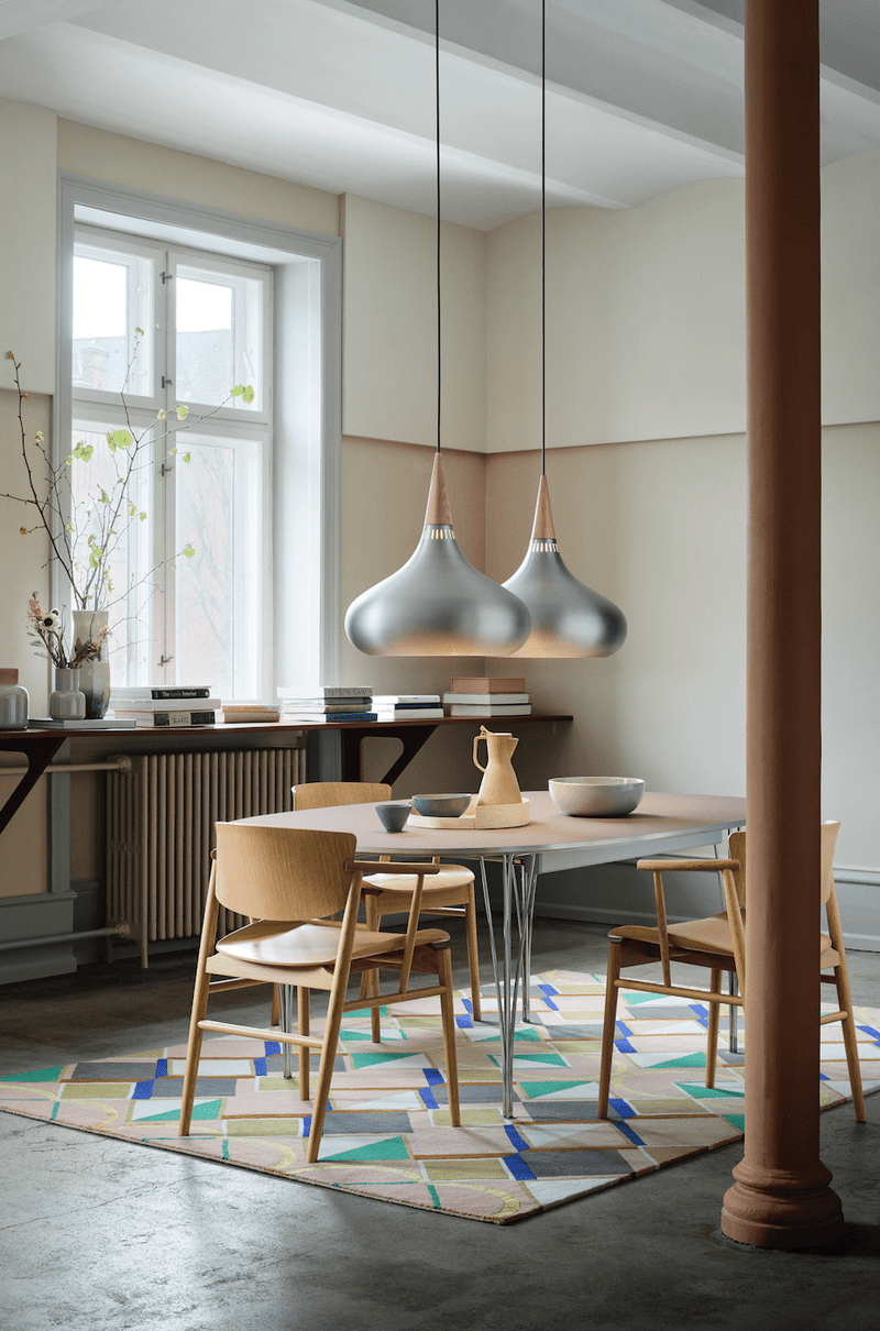 Superellipse™ Extendable Dining Table - Fritz Hansen - Table + Task - White Finix Laminate - Chromed Steel - HORNE