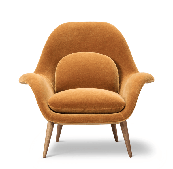 Swoon Lounge - Oiled Oak - Fredericia - Chairs - Grand Mohair 2600 - HORNE