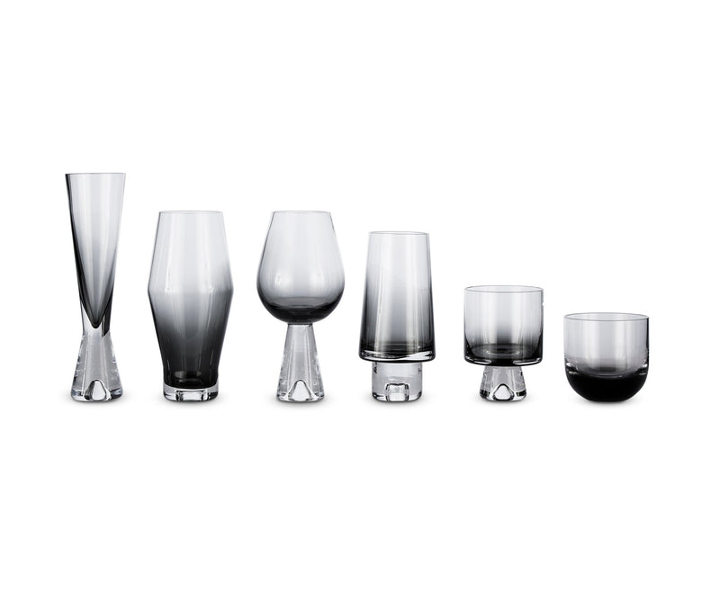 Tank Champagne Glass Black - Set of 2 - Tom Dixon - Drinkware - HORNE