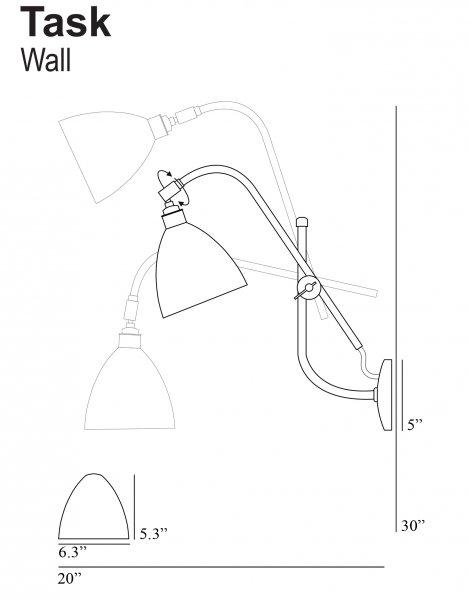Task Wall Light - Cream - Original BTC - Wall Sconces - HORNE