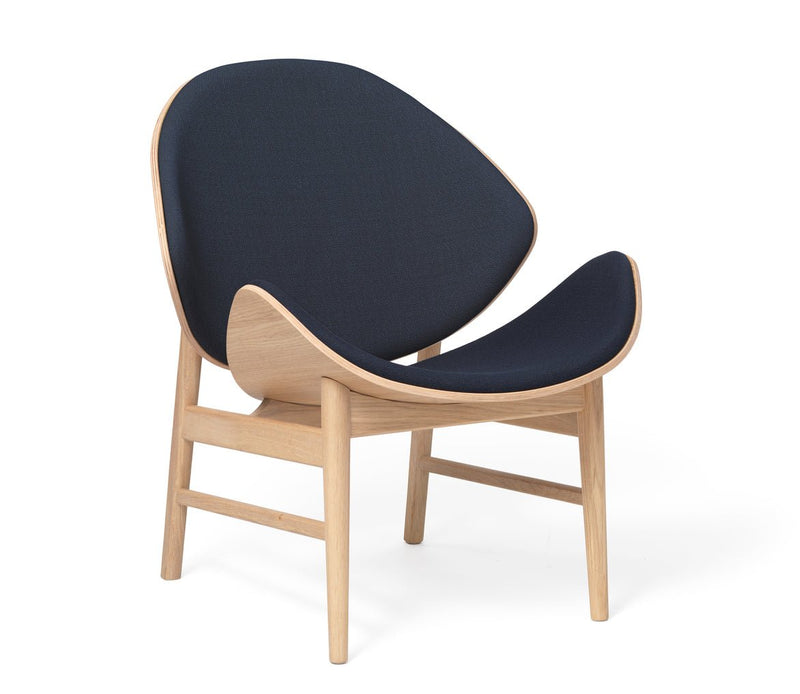 The Orange Lounge Chair - Upholstered Back and Seat - Warm Nordic - Chairs - Black Leather/ Black Oak - HORNE