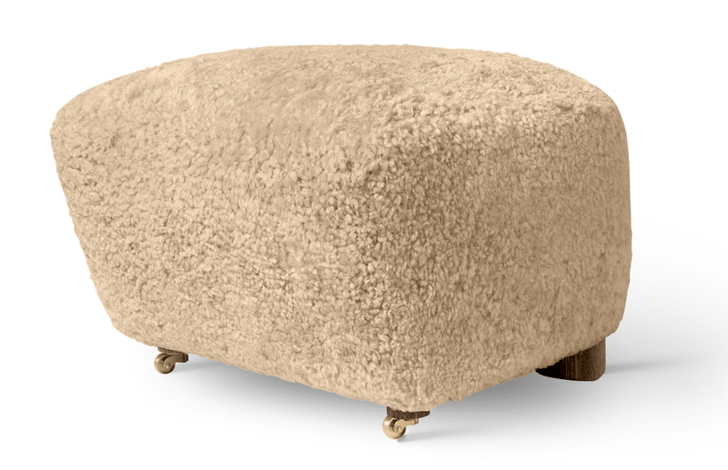 The Tired Man Chair & Footstool - Sheepskin - Audo Copenhagen - Chairs - Chair Only - Natural Oak - Honey - HORNE