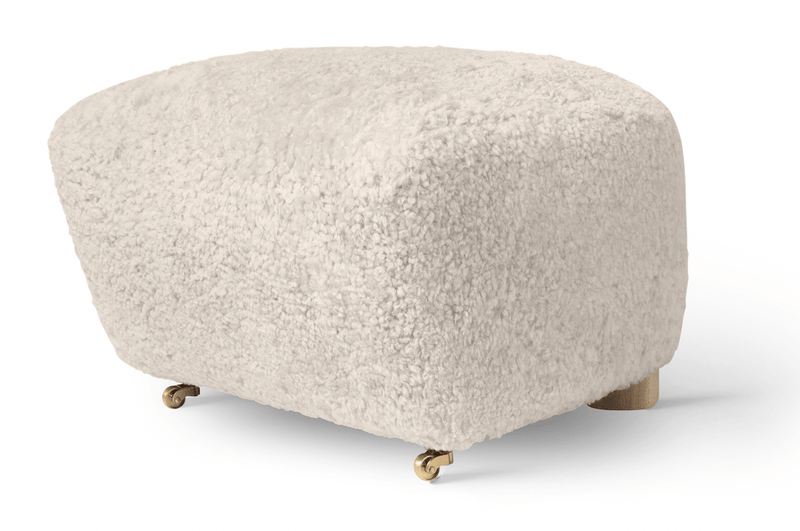 The Tired Man Chair & Footstool - Sheepskin - Audo Copenhagen - Chairs - Chair Only - Natural Oak - Honey - HORNE