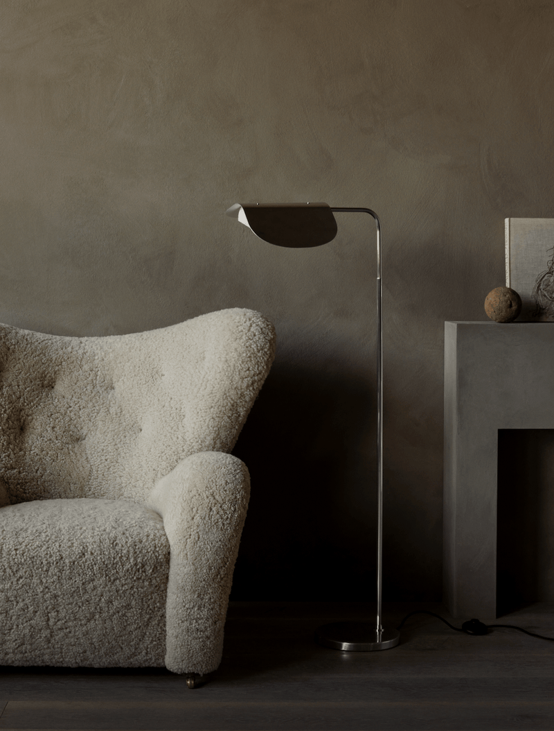 The Tired Man Chair & Footstool - Sheepskin - Audo Copenhagen - Chairs - Chair Only - Natural Oak - Honey - HORNE