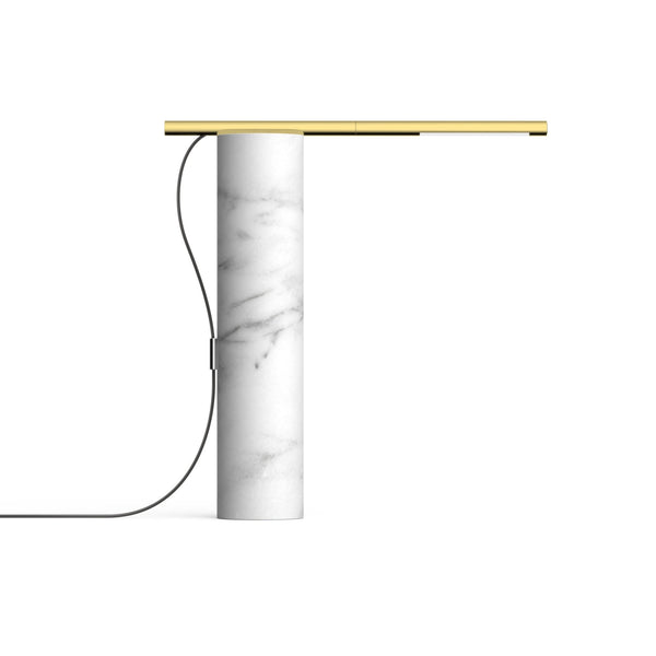 T.O Table Lamp - Pablo Designs - Table + Task - White Marble/Brass - HORNE