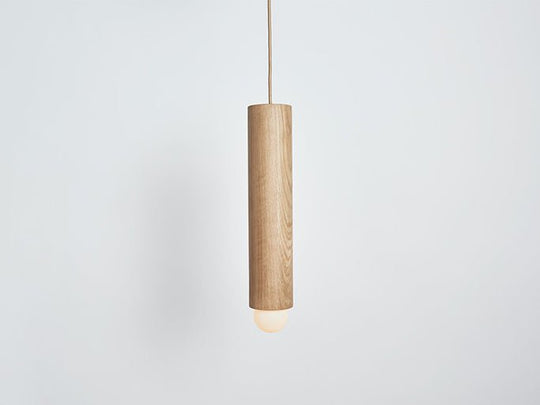 Tower Pendant I - Workstead - Pendants - Natural Oak - Hewn Brass - Cord - HORNE