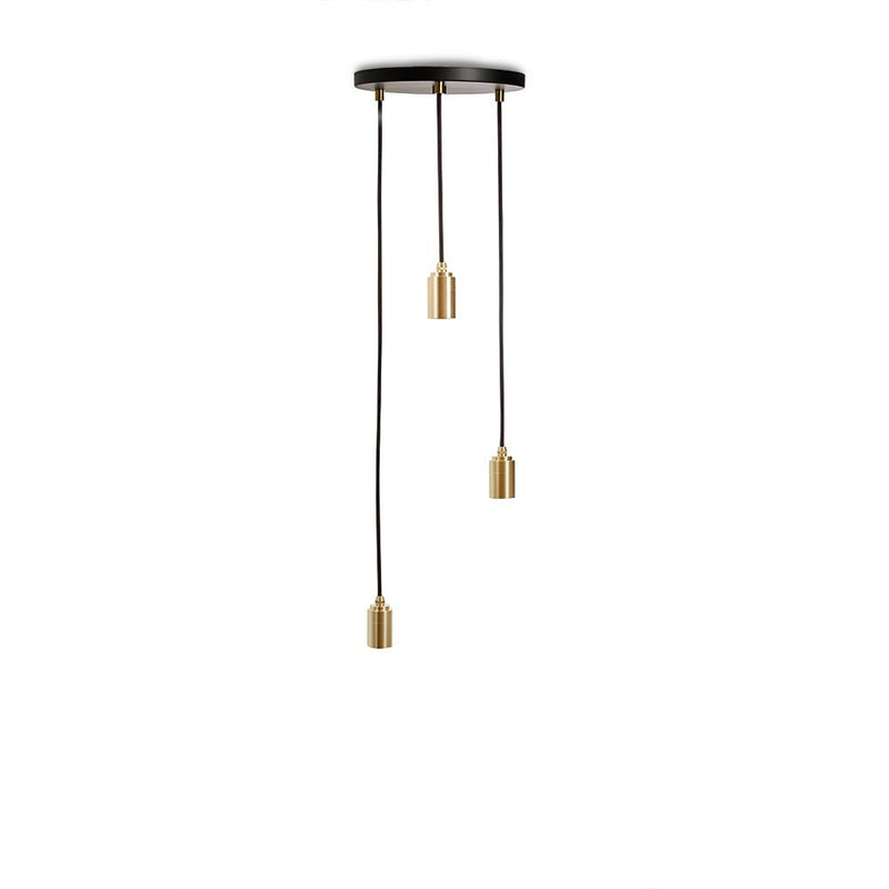 Triple Pendant - Tala - Black - Brass - Sphere IV - HORNE