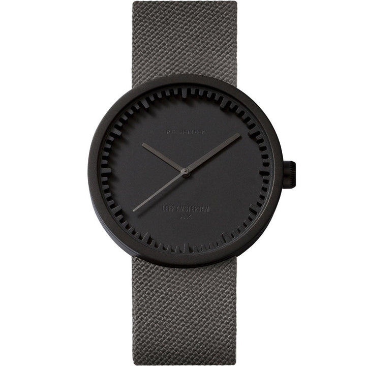 Tube Watch D38 - Leff Amsterdam - Clocks + Watches - Black Face - Green Leather Strap - HORNE