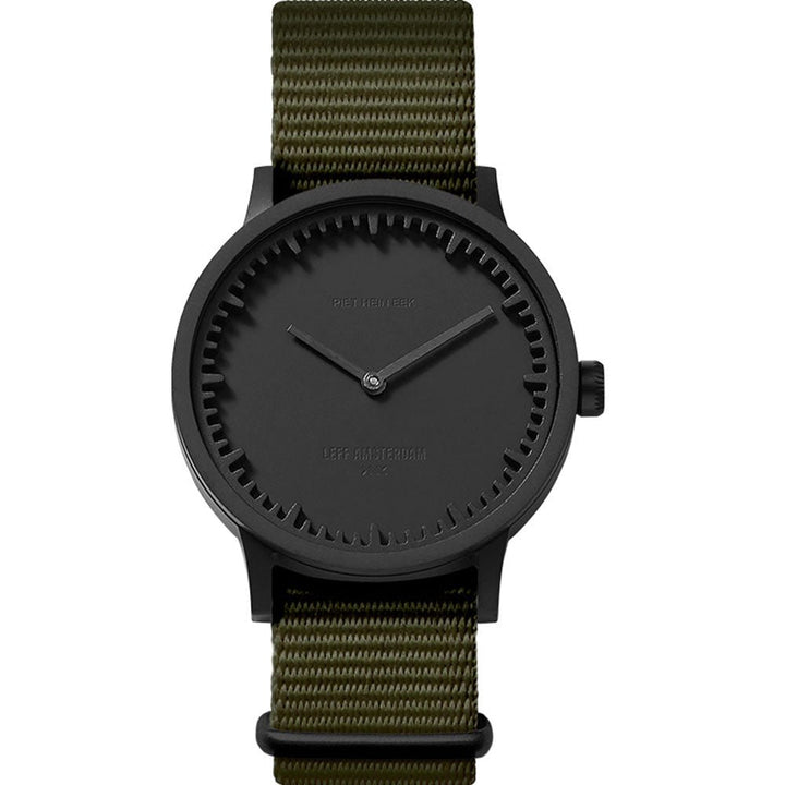 Tube Watch T32 - Leff Amsterdam - Clocks + Watches - Black Face - Green Nato Strap - HORNE