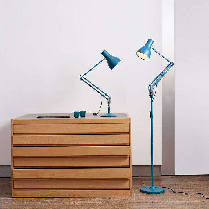 Type 75 Floor Lamp - Margaret Howell Edition - Anglepoise - Floor Lamps - Saxon Blue - HORNE