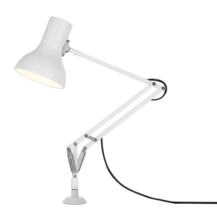 Type 75 Mini Lamp with Desk Insert - Anglepoise - Table + Task - Alpine White - HORNE