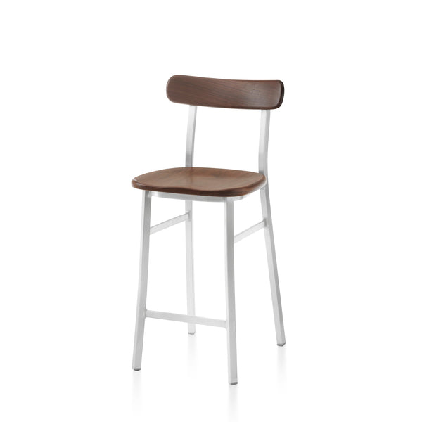 Utility Counter Stool - Emeco - Stools + Benches + Ottomans - Hand Brushed - Walnut - HORNE