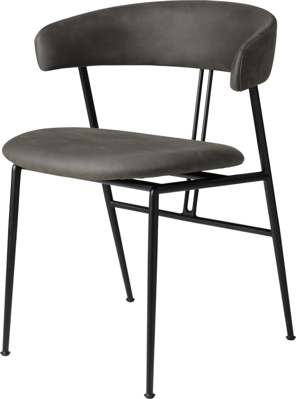 Violin Dining Chair - Fully Upholstered - Gubi - Chairs - Sorensen Dunes Leather 21007 - HORNE