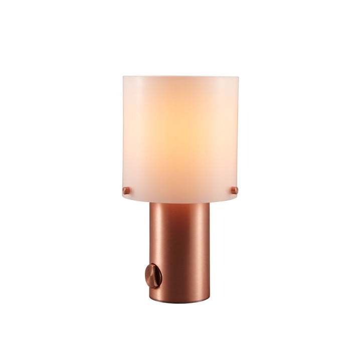 Walter Table Lamp - Original BTC - Table + Task - Copper - Small - Opal Glass - White - HORNE