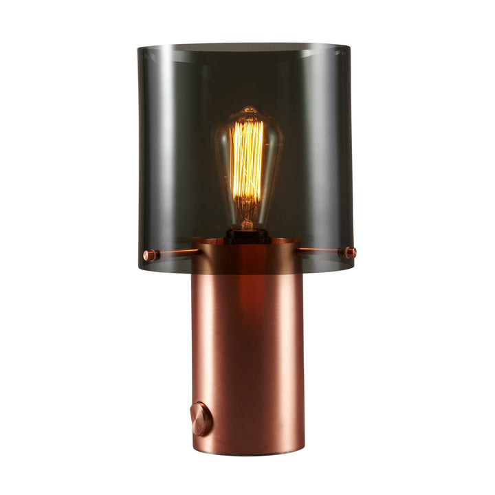 Walter Table Lamp - Original BTC - Table + Task - Copper - Large - Anthracite Glass - Gray/Black - HORNE