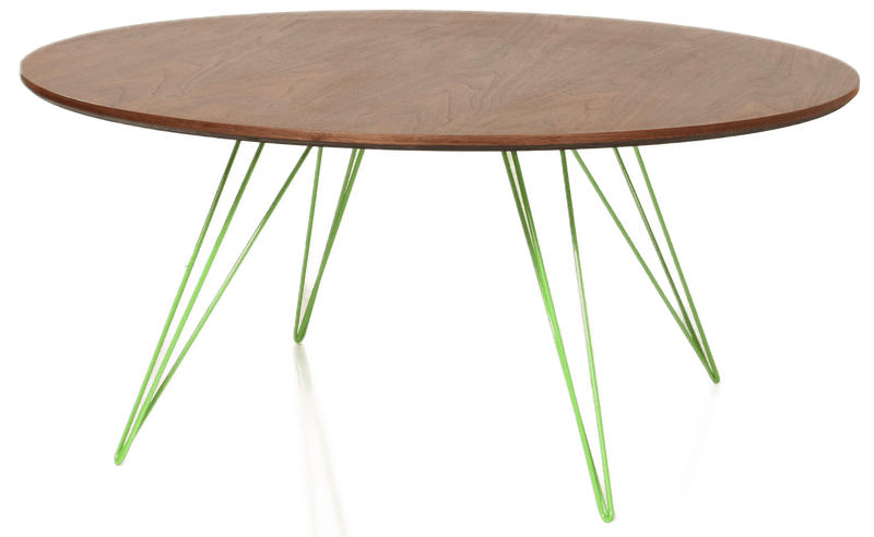 Williams Coffee Table - Small Circle - Tronk - Tables + Desks - Walnut - Brassy Gold - HORNE