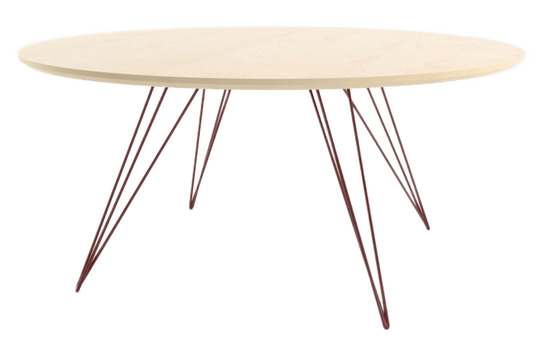 Williams Coffee Table - Small Circle - Tronk - Tables + Desks - Maple - Blood Red - HORNE