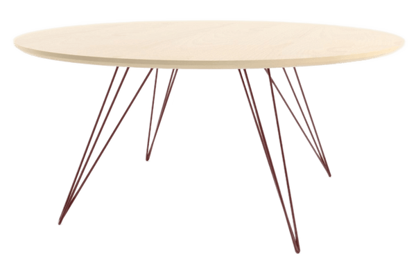 Williams Coffee Table - Small Circle - Tronk - Tables + Desks - Maple - Blood Red - HORNE