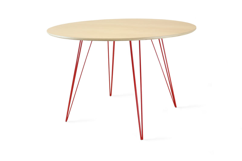 Williams Dining Table - Large Circle - Tronk - Tables + Desks - Maple - Blood Red - HORNE