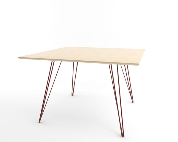Williams Dining Table - Large Square - Tronk - Tables + Desks - Maple - Blood Red - HORNE