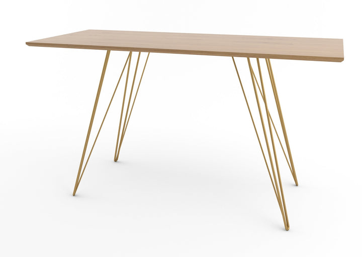 Williams Writing Desk - Tronk - Desks - White Oak - Brassy Gold - HORNE