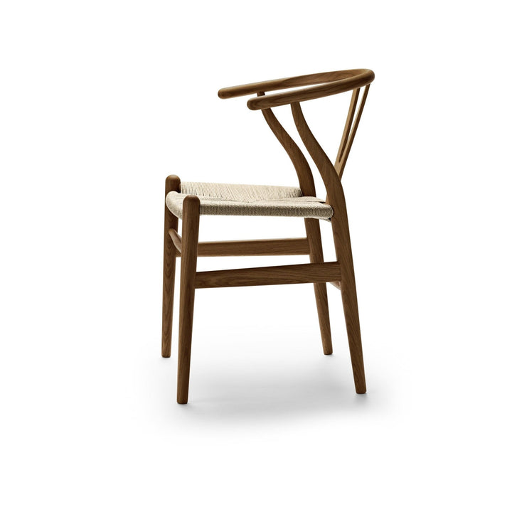 Wishbone Chair CH24 - Natural Paper Cord - Carl Hansen & Son - Chairs - Oak - White Oil Finish - HORNE