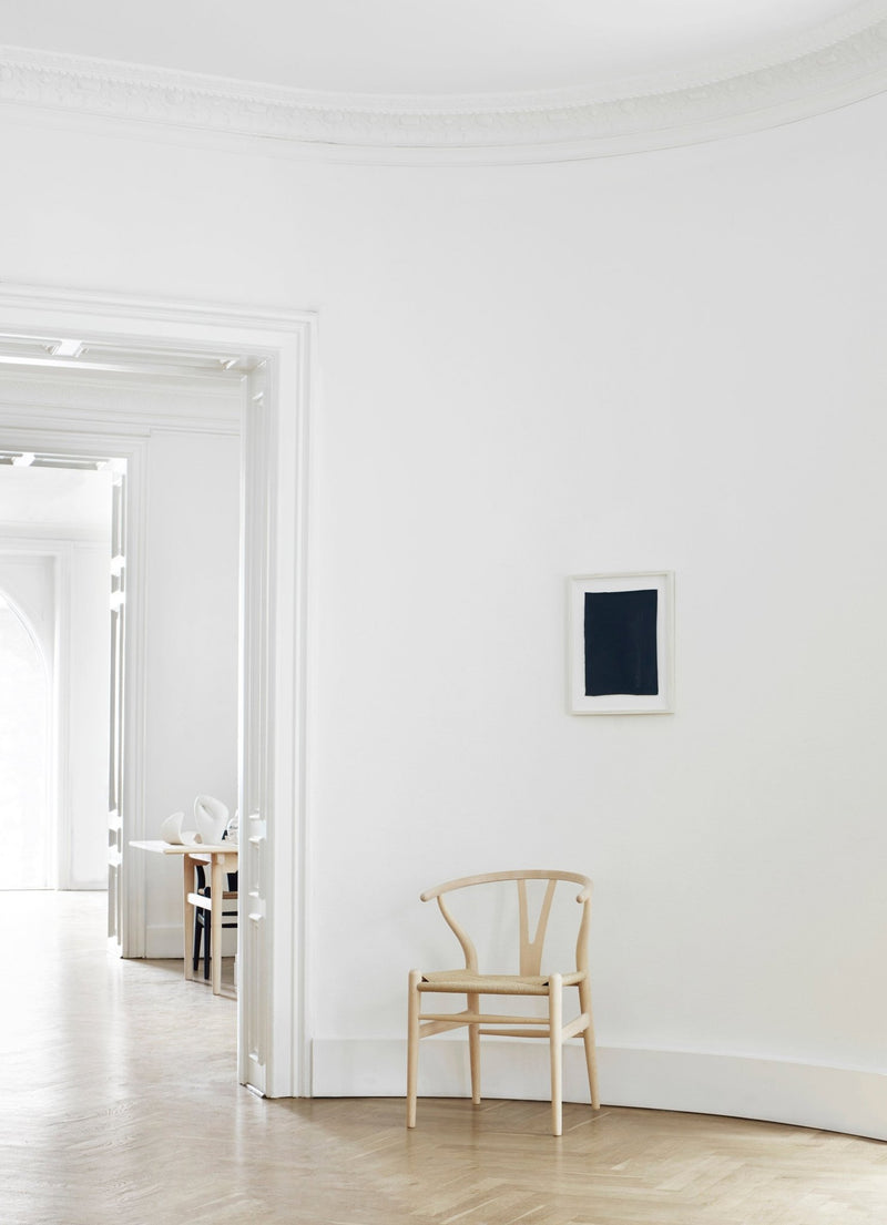 Wishbone Curved Paper Cord and Wood Chair