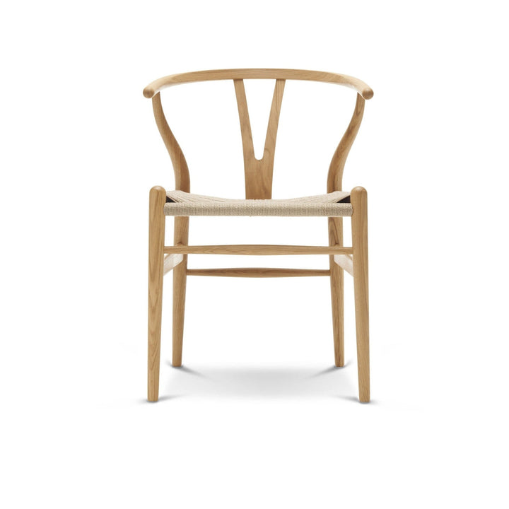 Wishbone Curved Paper Cord and Wood Chair