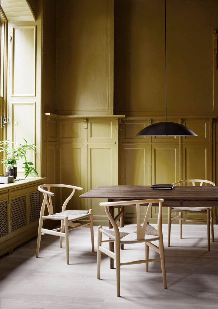 Wishbone Chair CH24 - Natural Paper Cord - Carl Hansen & Son - Chairs - Oak - White Oil Finish - HORNE