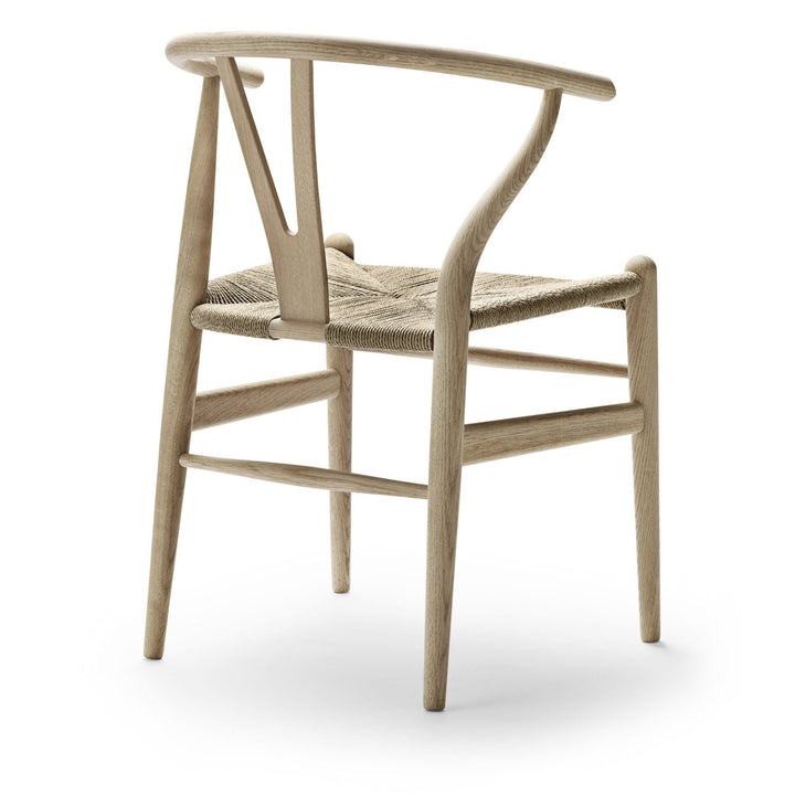 Wishbone Chair CH24 - Natural Paper Cord - Carl Hansen & Son - Chairs - Oak - White Oil Finish - HORNE