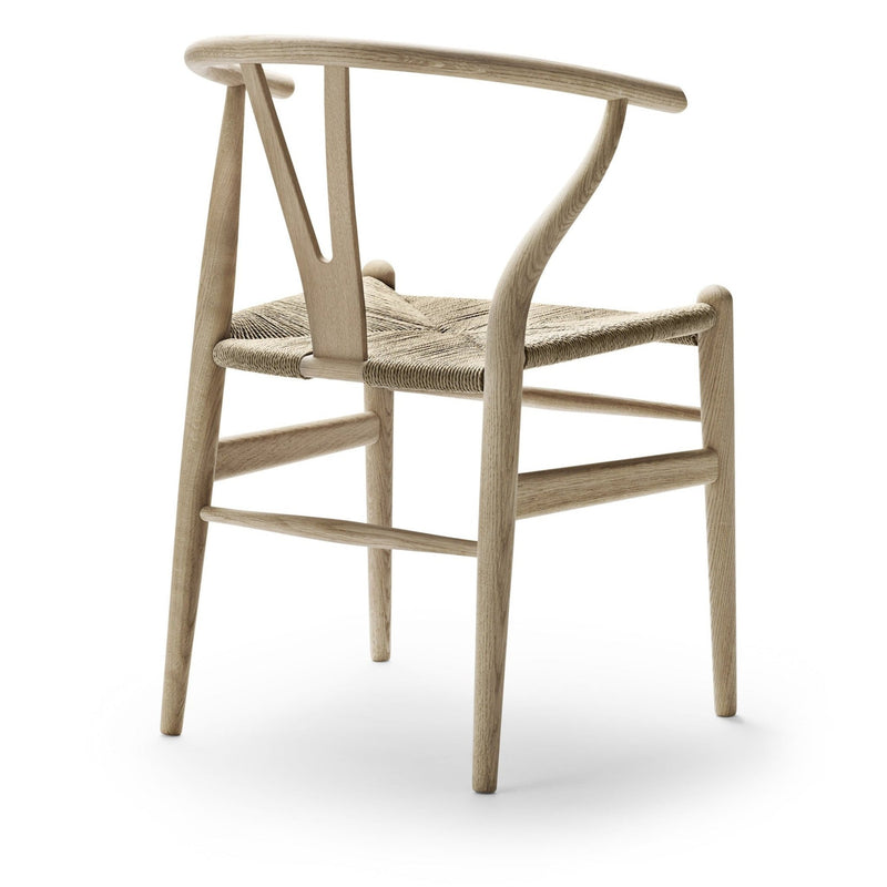 Wishbone Curved Paper Cord and Wood Chair