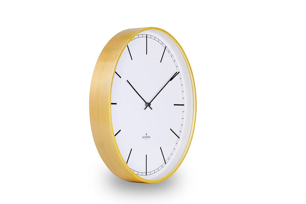 Wood45 Wall Clock - Pine Wood - Huygens - Clocks - White Index - HORNE