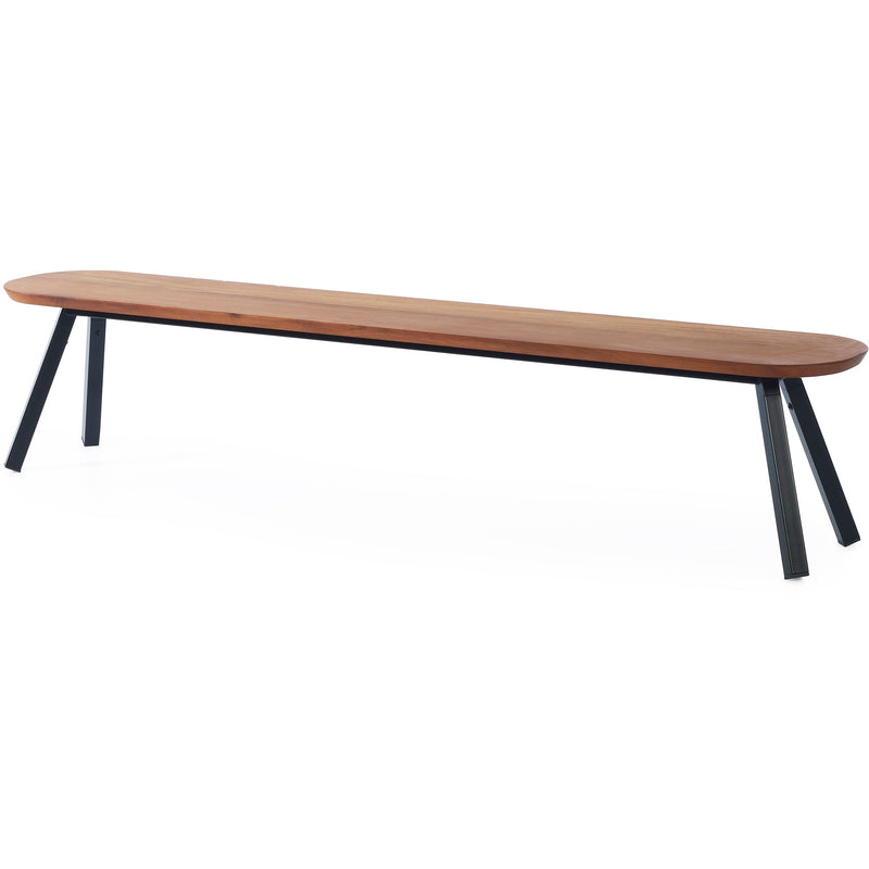 You And Me Bench - Indoor/Outdoor - RS Barcelona - Stools + Benches + Ottomans - 50 Stool - Black - HORNE